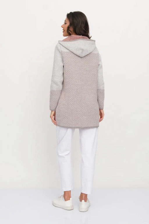 ЗЛАТА Кардиган С 2065/кофейный микс