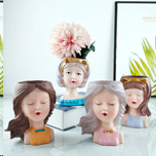 Кашпо 8,5х6х12 см Девушки / WN39 /уп 12/96/ цветное - Галеонтрейд фото 2