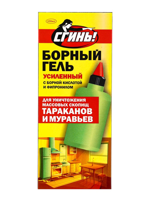 Средство от тараканов Дохлокс Сгинь №76, гель, борный, усиленный, флакон, 100 мл