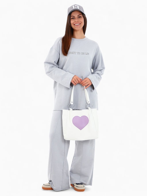 Сумка - шоппер женская на магнитной кнопке, 30×9×25 см, белая