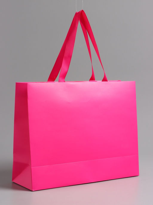 Пакет подарочный ламинированный горизонтальный «Фуксия», 32×25×11 см