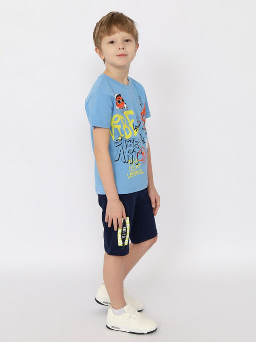 CRB wear/CSKB 63740-43-391 Футболка для мальчика,голубой/Ex.Cherubino  фото 4