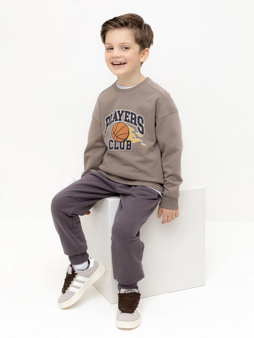 КР 302392/коричневый джемпер (свитшот) для мал