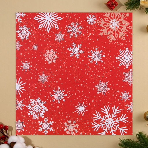 Цена за 10 шт. Бумага для скрапбукинга Снежинки, 30.5?32 см, 180 г/м?