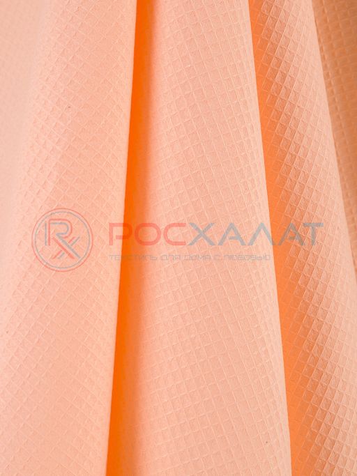 Однотонное вафельное полотенце нежно-персиковое  ПВ-01 (17) 40х70