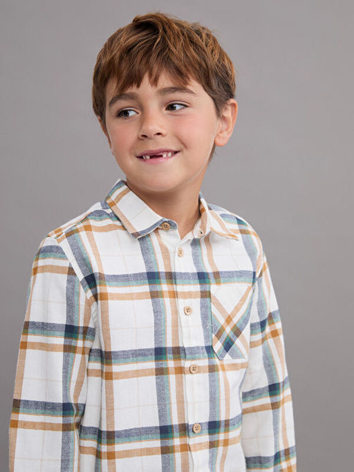 Ekose Desenli Erkek ?ocuk G?mlek