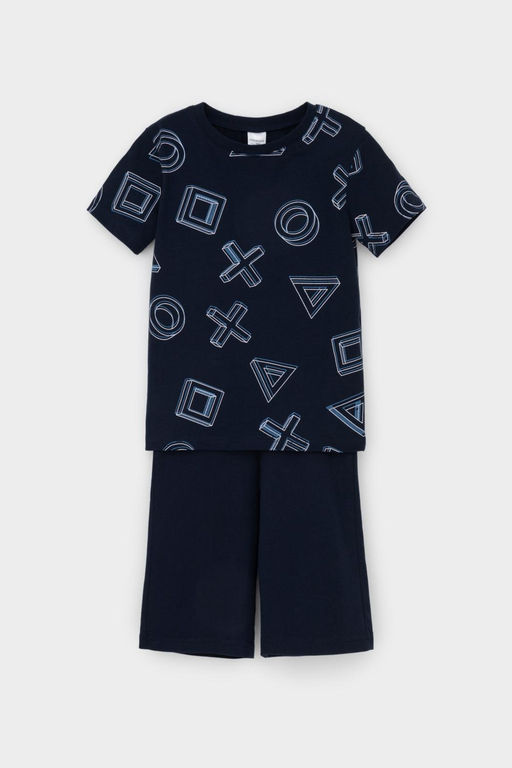 К 1614/объемные фигуры,индиго пижама дет