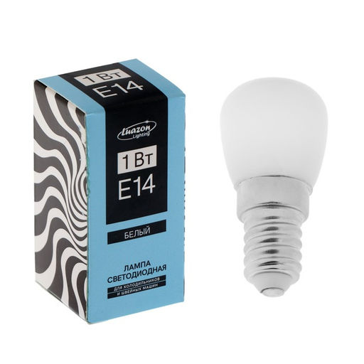 Цена за 2 шт. Лампа светодиодная Luazon Lighting, E14, 1 Вт, 220 В, 6500К, для холодильников и швейных машин