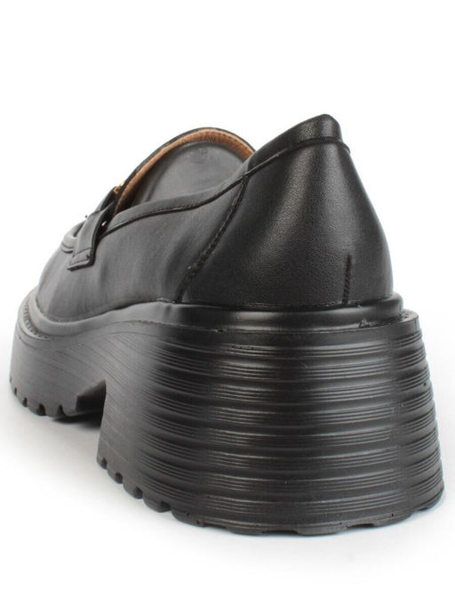 03-PDAG52-1 BLACK Лоферы женские (натуральная кожа)