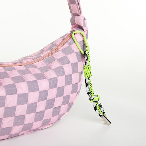 Сумка женская через плечо, розовая, 30×14×10 см