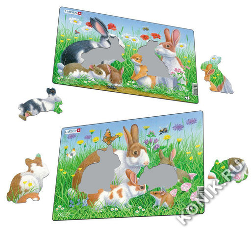 Пазл Larsen Кролики, 8 эл.  фото 2
