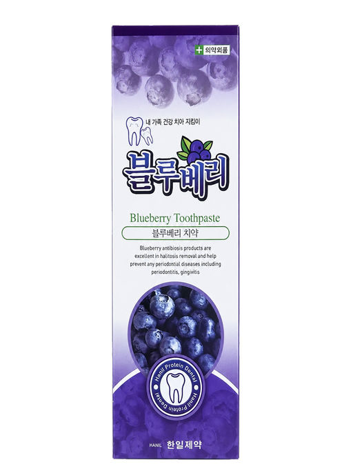 Hanil Зубная паста со вкусом голубики / Natural A Blueberry Toothpaste, 180 г