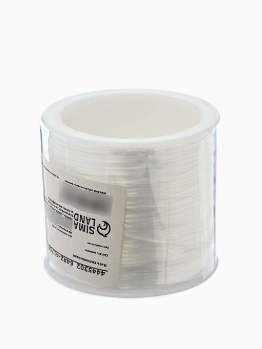 Цена за 2 шт. Нить силиконовая (резинка), плоская 1 мм, L=50 м, прозрачная