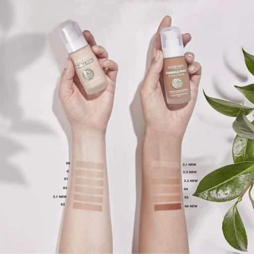 DEBORAH Тональная основа Formula Pura тон 0 белоснежно-розовый, 30 мл.  фото 3