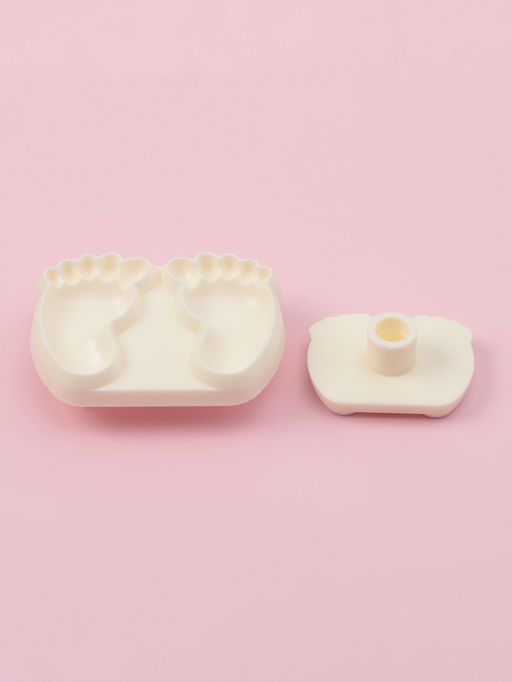Печати для теста и мастики Доляна Детские ножки, набор 2 шт., пластик, молочные фото 6