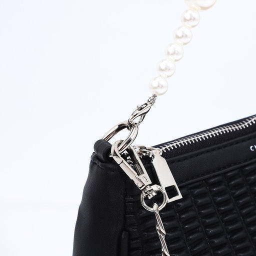 Сумка-багет на молнии, длинный ремень, цвет чёрный - Simaland фото 6