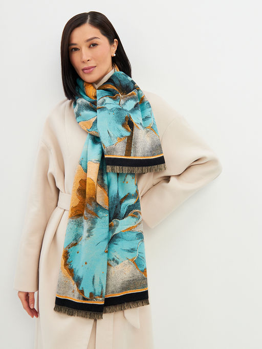 в СОСТАВЕ ШЕРСТЬ и КАШЕМИР Большой, мягкий, теплый однотонный двусторонний палантин. - Tantino фото 19