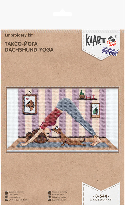 Klart набор для вышивания 8-544 Таксо-йога 21 х 12.5 см