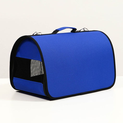 Сумка - переноска для животных, 2 входа, 46 х 28,5 х 30 см, синяя - Пижон фото 2