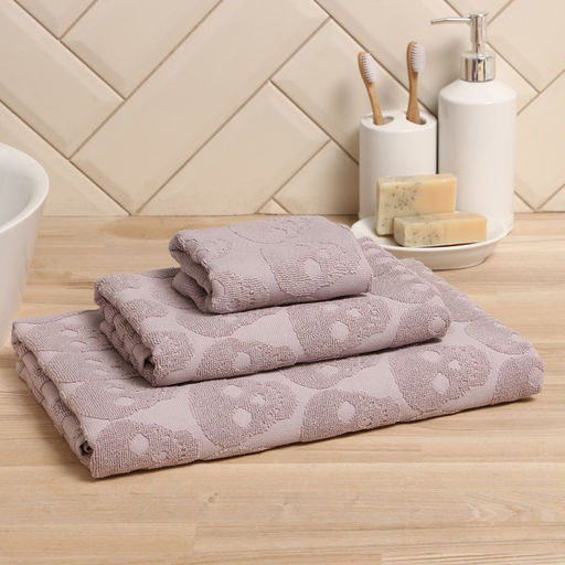 Полотенце махровое Love Life "Sculls" 70*140 см, светло-розовый, 100% хл, 450 г/м²