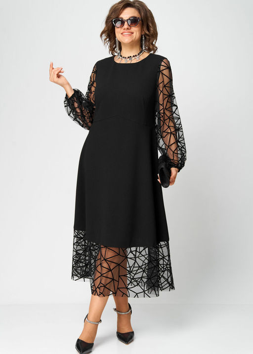 Платье EVA GRANT 7225Д черный