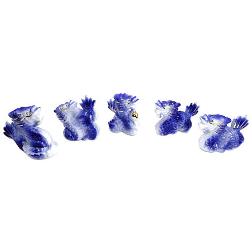 Дракон из фарфора уп-5шт оберег на процветание и защиту - Сандаловый дом фото 2