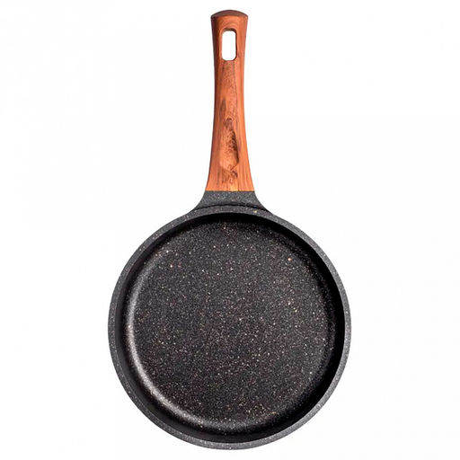 Сковорода с тефлоновым покрытием д28см "Stella", h6,5см, s0,32см, дно д26см, s0,4см, ручка из термостойкого пластика, ristretto (Россия)