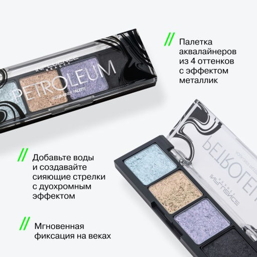 Лимитка Influence Beauty Палетка акваподводок "Petroleum" 01