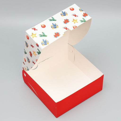 Подарочная коробка новогодняя складная С Новым годом, 25?25?10 см