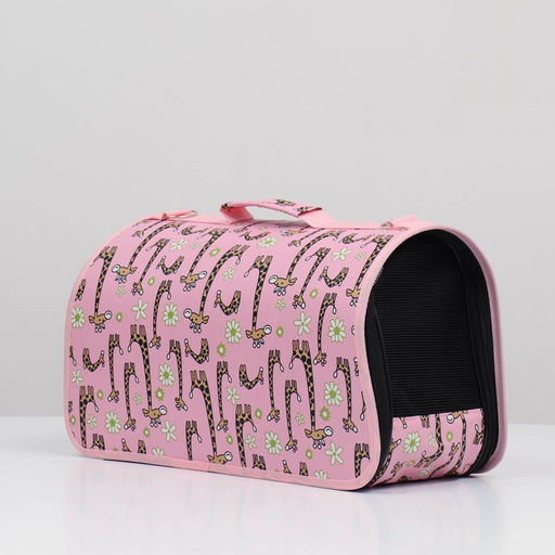 Сумка-переноска каркасная Жирафы, размер M, 40 х 21 х 27 см - Пижон фото 3