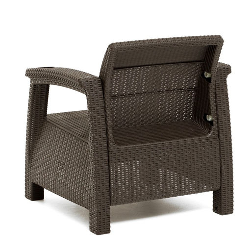 Набор садовой мебели «Ротанг», 4 кресла, стол, коричневый