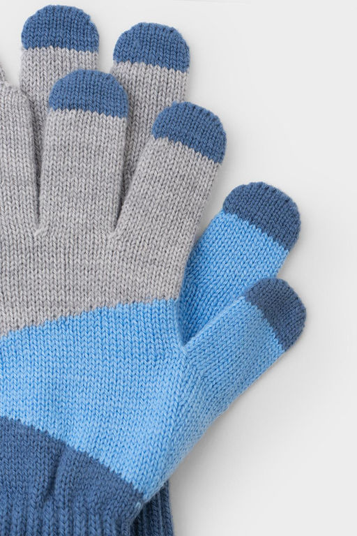 КВ 10014/светлый джинс перчатки дет