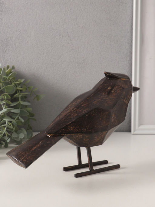 Фигурка полистоун «Чёрная птица. Грани», 24×9×16.5 см