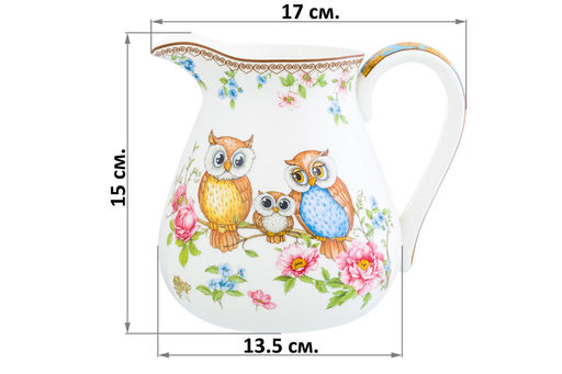 Кувшин 1,2 л 17*13,5*15 см Совушки NEW BONE CHINA - Elan gallery фото 13
