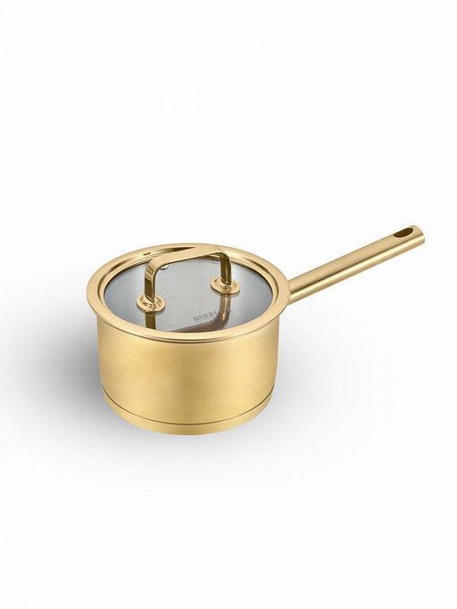 Ковш с крышкой 1,8л золотой нержавеющая сталь - Denastia фото 2