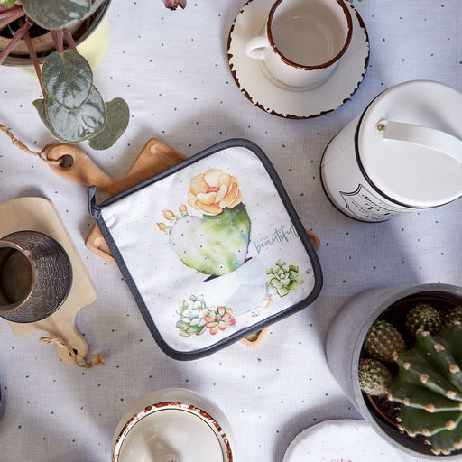 Прихватка Этель Love beautiful 19×19 см, 100% хлопок, саржа, ватин 250 г/м²