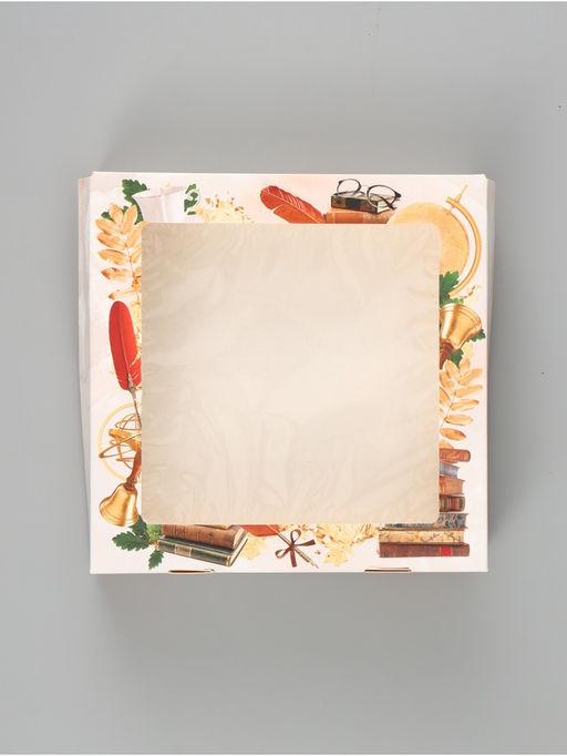 Цена за 5 шт. Коробка подарочная складная «Спасибо за знания!», 20×20×4 см, с окном