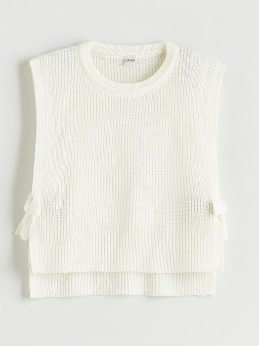 Fiyonk Detayl? K?z ?ocuk Triko S?veter