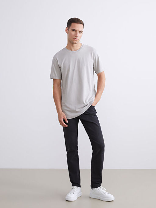 Bisiklet Yaka Penye Erkek Ti??rt