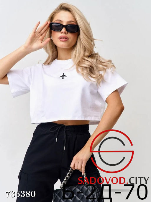 Женская однотонная футболка