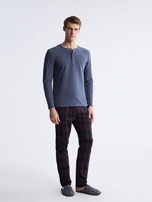 Standart Kal?p Ekose Erkek Pijama Alt