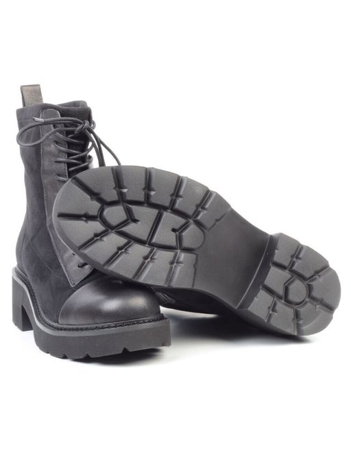 01-M03 BLACK Ботинки демисезонные женские (натуральная кожа, велюр, байка) - Фабричный китай фото 15