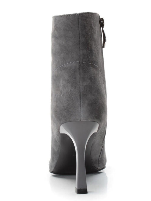 01-PCM343-6 DK. GRAY Ботинки демисезонные женские (натуральная замша, байка)