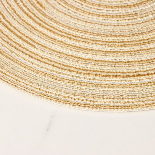 Салфетка сервировочная на стол Доляна Дуо, d=30 см, цвет бежевый  фото 3