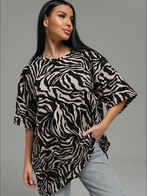 Шарм футболка женская (зебра)