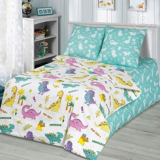 Детское белье - Бязь Динопарк АД 1,5-спальный (молния)