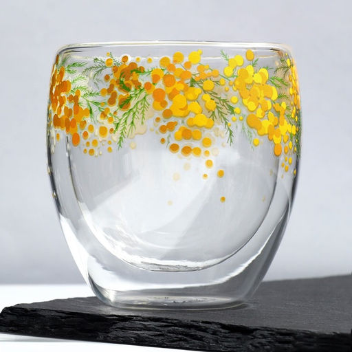 Стакан с двойными стенками Нежная мимоза, 250 мл