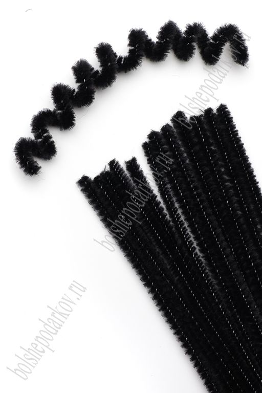 Проволока синельная 100 шт (SF-3311) черный №А028