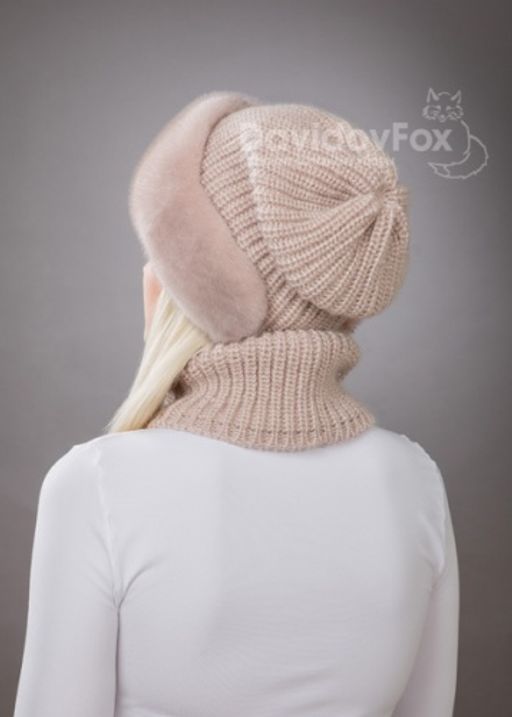 Комплект Ника норка трикотаж кизил манишка