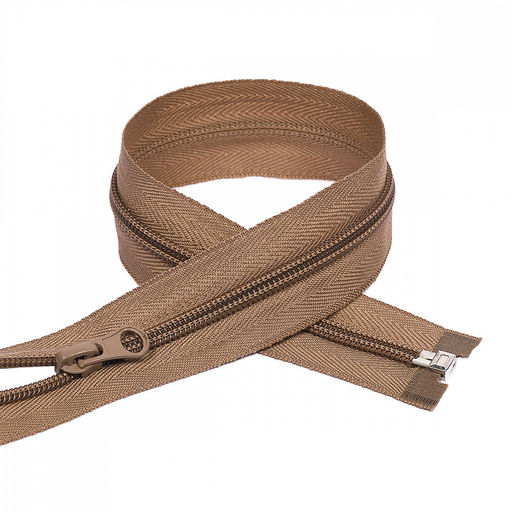 Молния Mzip пласт. спираль №5-N 80см цв.F296 т.бежевый уп.10шт